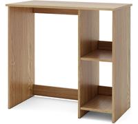 CostwayBureau d'Ordinateur Table de Travail pour Petit Espace avec 2 Compartiments Bureau Informatique 40 x 80 x74 cm Naturel