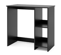 CostwayBureau d'Ordinateur Table de Travail pour Petit Espace avec 2 Compartiments Bureau Informatique 40 x 80 x74 cm Noir