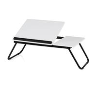 CostwayBureau Portable Pliable Portable Table pour Ordinateur Multifonctionnelle avec Plateau InclinablePliable pour Maison Bureau et Voyage Blanc