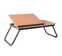 CostwayBureau Portable Pliable Portable Table pour Ordinateur Multifonctionnelle avec Plateau Inclinable Pliable pour Maison Bureau et Voyage Noir