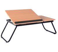 CostwayBureau Portable Pliable Portable Table pour Ordinateur Multifonctionnelle avec Plateau Inclinable Pliable pour Maison Bureau et Voyage Noir