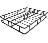 CostwayCadre de Lit Queen en Métal Robuste Cadre de Lit Plateforme Adultes avec Support à Lattes Métalliques Aucune Sommier Nécessaire Noir