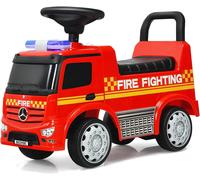 CostwayCamion Porteur pour Bébé avec Feux Klaxon Volant, Voiture Pousse Pousse Enfant en PP avec Rangement pour 12 à 36 Mois 62x28,5x43cm Rouge