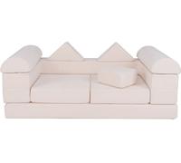 CostwayCanapé de Jeu Modulaire pour Enfants 9 Pièces Ensemble de Jeu Convertible en Mousse pour Grimper et Ramper Beige