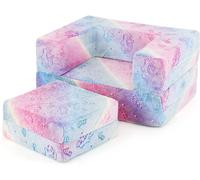 CostwayCanapé Modulaire pour Enfants avec Coussin Canapé Phosphorescent avec Housse Lavable en Machine pour 3+ ans Licorne Arc-en-ciel