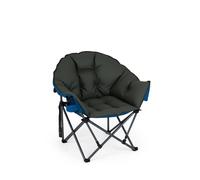 CostwayChaise de Camping Pliante avec Cadre en Métal Assise Rembourrée Confortable Porte-gobelet Sac de Transport Charge 227kg Vert