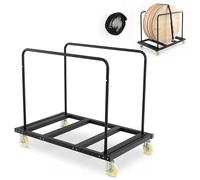 CostwayChariot de Transport avec Espacement Réglable 116 x 74 x 99 cm Chariot Porte-panneaux avec Roulettes Pivotantes Verrouillables