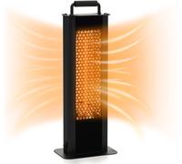CostwayChauffage Électrique à Infrarouge 1200W Portable avec Double Face Radiateur Étanche en Aluminium Protection Contre pour Jardin Balcon Noir