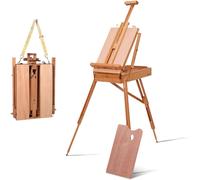 CostwayChevalet Réglable Trépied avec Tiroir Chevalet Professionnel Multifonction pour Peindre Dessiner en Bois de Hêtre Hauteur Réglable 71 x 114 x 180 cm