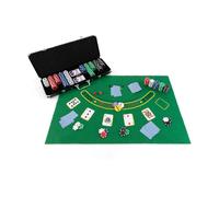CostwayCoffret de Poker avec 500 jetons Mallette de Poker pour 2 à 4 Joueurs Verrouillable en aluminium jeux de cartes dés Noir