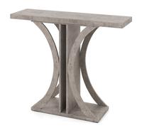 CostwayConsole Meuble 101 cm Console d'Entrée Rectangulaire avec Cadre Géométrique Table Industrielle Derrière le Canapé Table d'Appoint Gris