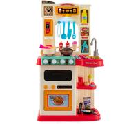 CostwayCuisine Enfants 65 Accessoires Jouet Dînette Lumières et Sons Réalistes Cadeaux de Noël / d'Anniversaire 3 Ans+ Rose