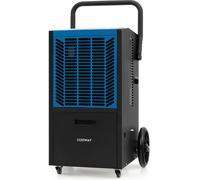 Déshumidificateur Professionnel 66 L/Jour, Pompe et Tuyau de Vidange, Minuterie 24H, Bleu