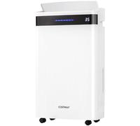 CostwayDéshumidificateur Mobile 28,5L/Jour pour 35 M² Déshumidificateur Silencieux avec 4 Modes Indicateur 3 Couleurs Minuterie 24 H Blanc