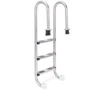 CostwayÉchelle de Piscine Échelle de Sécurité pour Piscine 3 Marches Antidérapantes 1320 x 500 x 260 mm en Acier Inoxydable
