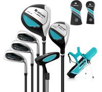 CostwayEnsemble Complet de Clubs de Golf Junior pour Enfants 11-13 Ans Bleu