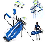 CostwayEnsemble Complet de Clubs de Golf pour Hommes 15 Pièces Droitier avec Sac de Golf Ensembles de Clubs de Golf Bleu