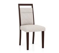 CostwayEnsemble de 2 Chaises de Salle à Manger avec Assise Rembourrée et Dossier Inclinable Pieds en Bois de Caoutchouc Poignée Pratique Beige