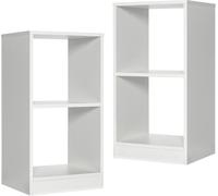 CostwayEnsemble de Bibliothèque à 2 Niveau, Étagère Autoportante, Étagère Bibliothèque, Salon, Bureau, Entrée 38 x 33 x 72,5 cm