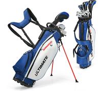 Set et série de golf Giantex Ensemble de Golf 10 Clubs de Golf Ensemble Complet pour Débutant avec Sac Trépied pour Homme, un bois de parcours #3, un hybride #4, des fers #6, #7,
