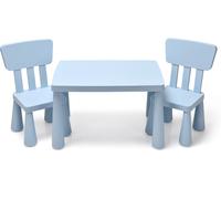 CostwayEnsemble Table et Chaises pour Enfants pour Jouer Manger Dessiner Apprentissage pour Enfants 1 à 7 Ans Bleu
