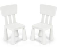 CostwayEnsemble Table et Chaises pour Enfants pour Jouer Manger Dessiner Apprentissage pour Enfants 1 à 7 Ans Blanc