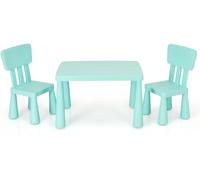 CostwayEnsemble Table et Chaises pour Enfants pour Jouer Manger Dessiner Apprentissage pour Enfants 1 à 7 Ans Vert