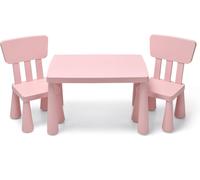 CostwayEnsemble Table et Chaises pour Enfants pour Jouer Manger Dessiner Apprentissage pour Enfants 1 à 7 Ans Rose