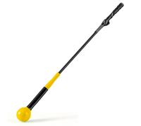CostwayEntraîneur pour Swing de Golf Bâton d'Entraînement pour l'Échauffement avec Tête Lestée pour la Prise en Main pour Jeunes 80cm Jaune