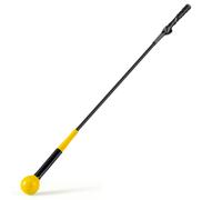 CostwayEntraîneur pour Swing de Golf Bâton d'Entraînement pour l'Échauffement avec Tête Lestée pour la Prise en Main pour Jeunes 100cm Jaune