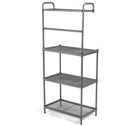 CostwayEtagère de Cuisine à 4 Niveaux Multifonctionnelle 60 x 34,5 x 136 CM Pieds Réglables