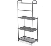 CostwayEtagère de Cuisine à 4 Niveaux Multifonctionnelle 60 x 34,5 x 136 CM Pieds Réglables