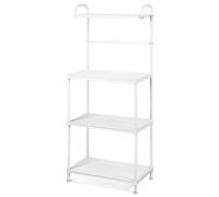 CostwayEtagère de Micro-Ondes et Four Meuble Rangement de Cuisine à 4 Niveaux Multifonctionnelle 60 x 34,5 x 136 CM Pieds Réglables