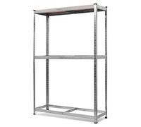 CostwayEtagère de Rangement à 3 Niveaux Stockage pour Pneus Rayonnage pour 8 Pneus en Acier et MDF, 120x40x180cm, Argenté