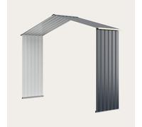 CostwayExtension d?Abri de Jardin en Acier pour Vélo Gris