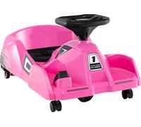CostwayKart de Nettoyage Électrique 12V avec Balai Amovible Télécommande 3 Vitesses Klaxon Musique & Connexion Sans Fil pour 2-5 Ans Rose