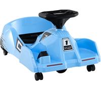 CostwayKart de Nettoyage Électrique 12V avec Balai Amovible Télécommande 3 Vitesses Klaxon Musique & Connexion Sans Fil pour 2-5 Ans Bleu