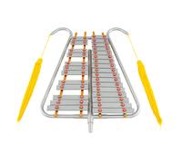 CostwayKit de Percussions Glockenspiel 29 Notes pour Adultes Xylophone en Aluminium avec Poignée Réglable 2 Maillets Clip Ceinture et Sangle Argent