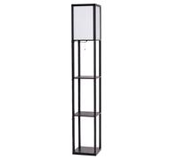 CostwayLampadaire avec 3 Niveaux Etagère pour Stockage Noir Design Scandinave Lampe sur Pied pour Chambre et Salon (Ampoule non inclus) 220-240V 40W