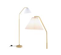 CostwayLampadaire sur Pied 168CM Lampadaire Debout avec Tête de Lampe Réglable Abat-Jour Plissé et Interrupteur à Pied Lampe en Métal Moderne
