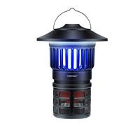 CostwayLampe Anti Moustique Piège à Moustiques 2 en 1 avec Éclairage Réglable Rechargeable USB Étanche Tueur d'Insectes Électrique