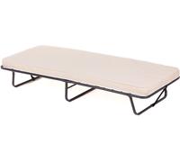 CostwayLit Pliant avec Matelas Lit d'Appoint Portable avec Mousse à Mémoire de Forme et Fil Métallique avec Ressorts 190 x 80 CM Charge 170 kg Noir