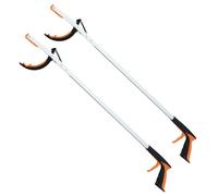 CostwayLot de 2 Outils de Préhension de 88CM Pince de Jardin et Ramasseur de Déchets Pince en Aluminium Outil d'Assistance à la Portée Lourde