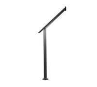 CostwayMain Courante pour Escalier Rampe d?Escalier en Métal Galvanisé Angle Réglable Flexible Compatible avec 3 Marches Garde-corps de Sécurité
