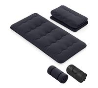 CostwayMatelas Futon Japonais Portable 90 x 200 cm Rembourrage en Coton Matelas de Sol Pliable pour 1 Personnes Sac de Transport Housse Lavable