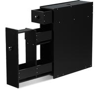 CostwayMeuble de Rangement avec Deux Tiroir pour Cuisine Salle de Bains 16 x 48 x 58 CM MDF Noir