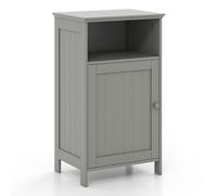 CostwayMeuble de Salle de Bain avec Porte Simple et Étagère Réglable de Rangement 40 x 30 x 70 CM en Bois pour Maison Salon Gris