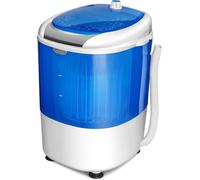 COSTWAY Mini Machine à Laver avec Essoreuse à Cuve Unique 2,5 KG Portable Semi Automatique avec Fonction de Chronométrage pour Appartement,Hôtel et Dortoir