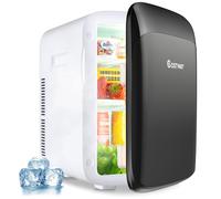 CostwayMini Réfrigérateur 15L 2 en 1 Mini Frigo Portable Fonction de Refroidissement et de Chauffage Noir