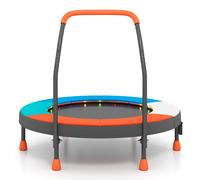 CostwayMini Trampoline de 90 cm pour Enfants avec Lumières Petit Trampoline Pliable avec Poignée en Mousse Housse Rembourrée 4 Couleurs